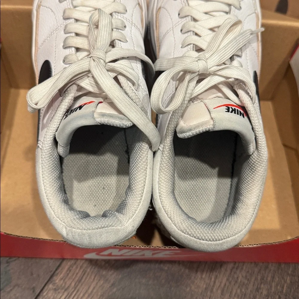 Nike Women's White Black Tan Platform Sneakers - Picture 6 of 9
